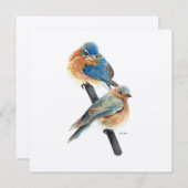 Bluebirds Couture Watercolor Art (Vorne/Hinten)