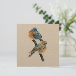 Bluebirds Couture Watercolor Art
