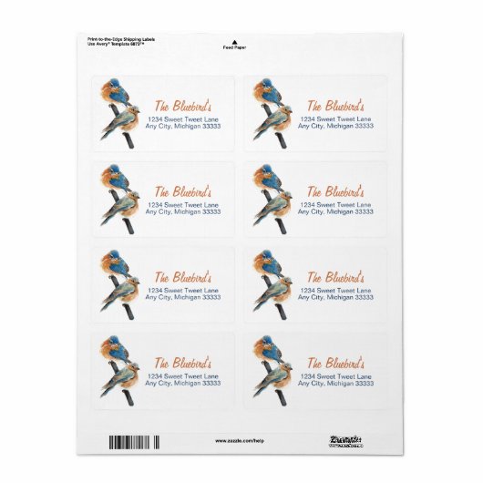 Bluebirds Couture Watercolor Art (Vorne)