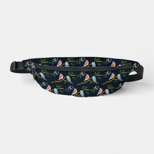 Bluebirds Dark Blue Fanny Pack Bauchtasche (Vorderseite)