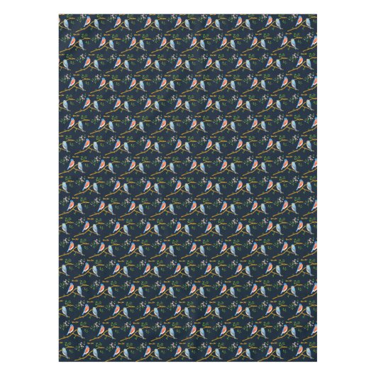Bluebirds Dark Blue Tischdecke (Vorderseite)