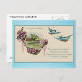 Bluebirds der Vintagen Mutter Postkarte (Vorne/Hinten)
