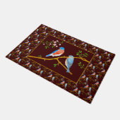 Bluebirds Doormat Dark Maroon Fußmatte (Schrägansicht)