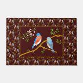 Bluebirds Doormat Dark Maroon Fußmatte (Vorderseite)