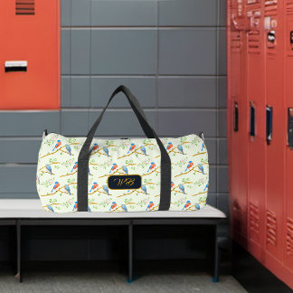 Bluebirds Duffel Bag Palest Green Large Duffle Bag