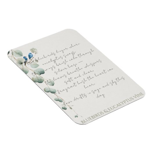 Bluebirds & Eucalyptus Vine Magnet (Rechte Seite)