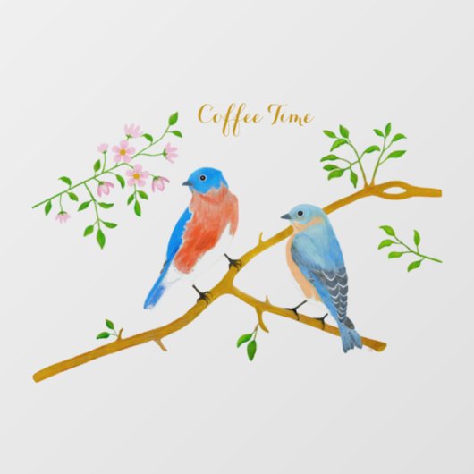 Bluebirds Fensteraufkleber (Blatt)