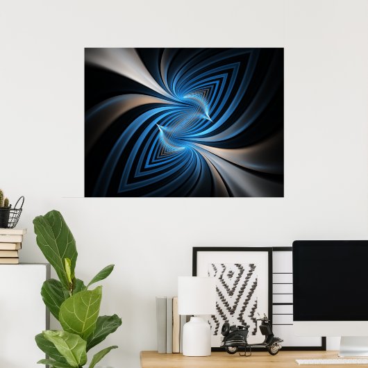 Bluebirds-Fraktal Poster (Heimbüro)