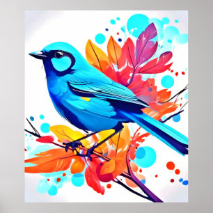 Bluebirds Glück Kunst Poster