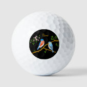 Bluebirds Golf Balls Black Golfball (Vorderseite)