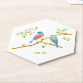 Bluebirds Hexagon-gepunktete Untersetzer (angewinkelt)