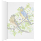 Bluebirds in a Hawthorn Tree Keep in Touch Blank (Innen (Rechts))