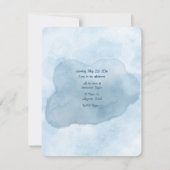Bluebirds in einem Kranz von Blume Brautparty Einladung (Rückseite)