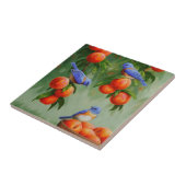 Bluebirds in einem Pfirsichbaum Fliese (Seite)