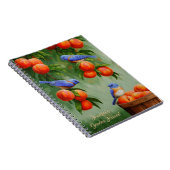 Bluebirds in einem Pfirsichbaum Notizblock (Rechte Seite)