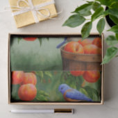 Bluebirds in einem Pfirsichbaum Seidenpapier (Geschenk)