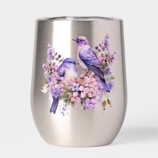 Bluebirds in Lilac-Blume (Rückseite)