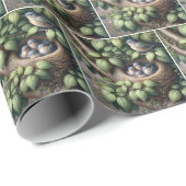 Bluebirds in Nest Geschenkpapier (Rolleneckpunkt)