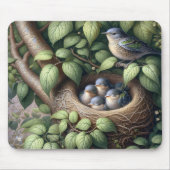 Bluebirds in Nest Mousepad (Vorne)