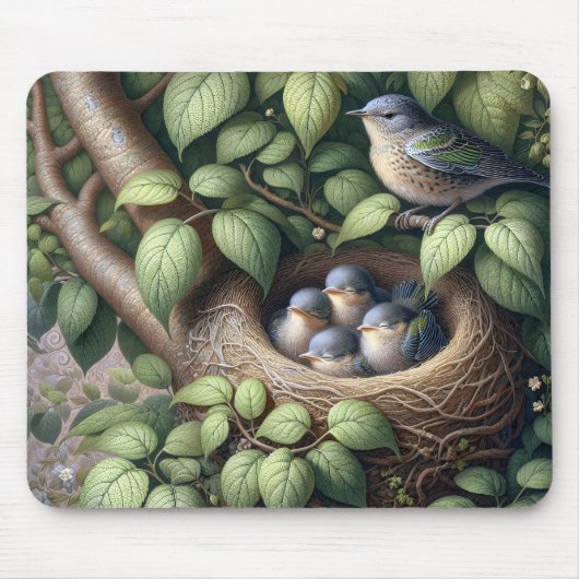 Bluebirds in Nest Mousepad (Vorne)