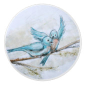 Bluebirds Keramikknauf (Vorderseite)