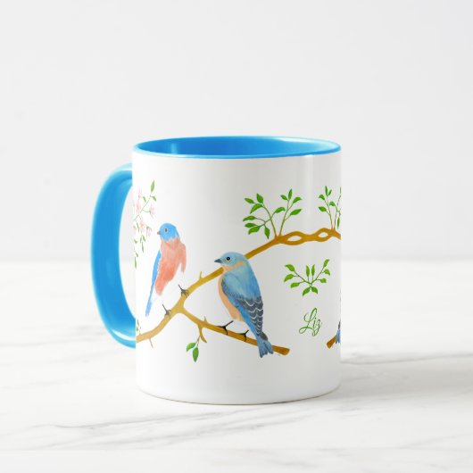 Bluebirds Light Blue Combo Tasse (Vorderseite Links)