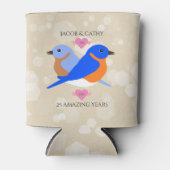 Bluebirds lovebirds jedes Jahr Hochzeitstag Dosenkühler (Vorderseite)
