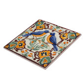 Bluebirds Mittelmeerblauer Vogelschwarm Fliese (Seite)