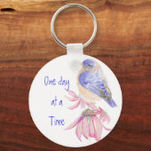 Bluebirds, Motivational, One day at a Time Quote Schlüsselanhänger (Vorderseite)