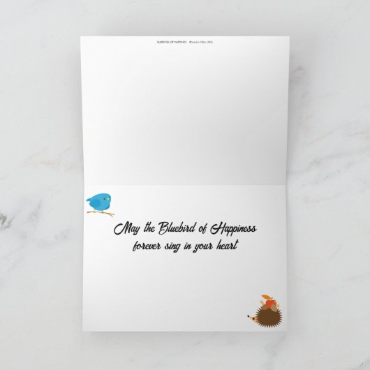 BLUEBIRDS OF HAPPINESS Chow Anpassen Karte (Innenseite)