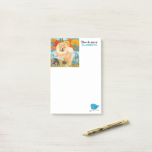 BLUEBIRDS OF HAPPINESS Chow Customizing Post-it Klebezettel (Auf Schreibtisch)