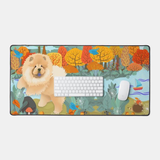 BLUEBIRDS OF HAPPINESS Chow Desk Mat Schreibtischunterlage (Tastatur & Maus)