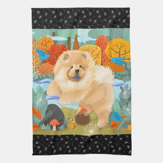 BLUEBIRDS OF HAPPINESS CHOW Kitchen or Show Handtü Geschirrtuch (Vertikal)