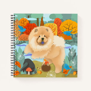 BLUEBIRDS OF HAPPINESS CHOW Spiral Notebook Notizblock