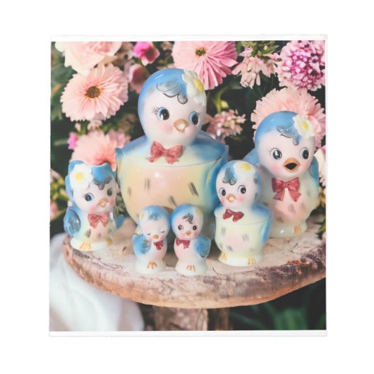 BlueBirds of Happiness-Notebook Notizblock (Vorderseite)