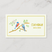 Bluebirds Pair Business Card Visitenkarte (Vorderseite)