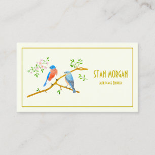 Bluebirds Pair Business Card Visitenkarte