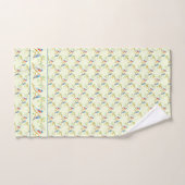 Bluebirds Pair Yellow Badhandtuch Set (Handtuch)