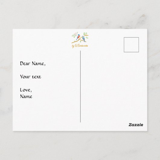 Bluebirds Postkarte (Rückseite)