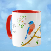 Bluebirds Rot-Weiß-Tasse Tasse