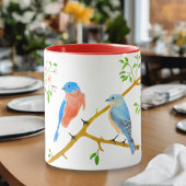 Bluebirds Rot-Weiß-Tasse Tasse