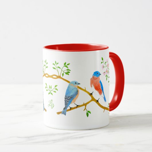 Bluebirds Rote Combo-Tasse Tasse (VorderseiteRechts)