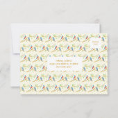 Bluebirds Save The Date Wedding Announcement Einladung (Rückseite)