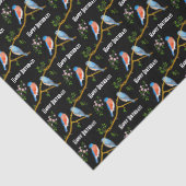 Bluebirds schwarze Wrapping Paper Sheets Seidenpapier (Detail)