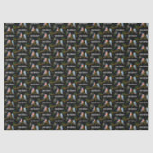 Bluebirds schwarze Wrapping Paper Sheets Seidenpapier (Vorderseite)