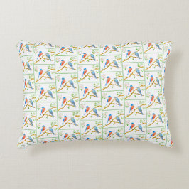 Bluebirds Tiled Accent Pillow Dekokissen