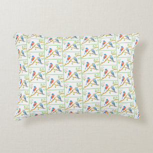 Bluebirds Tiled Accent Pillow Dekokissen