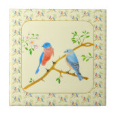 Bluebirds Tiled Keramik Tile Fliese (Vorderseite)