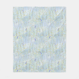 Bluebirds Trees und Sky Fleecedecke