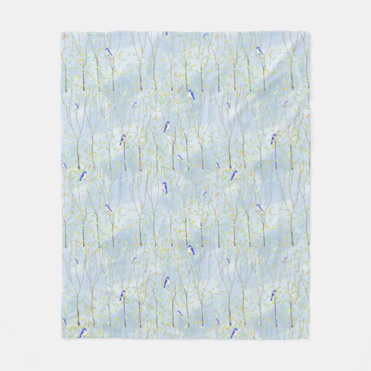 Bluebirds Trees und Sky Fleecedecke (Vorderseite)